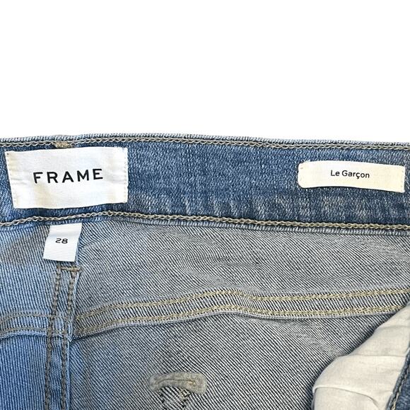 FRAME Le Garcon Mid-Rise Boyfriend Jean in Overturn Sz 28 - Picture 2 of 10